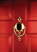 Red Door Gold Knocker