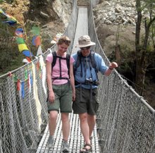 Bridge With Prayer Flags