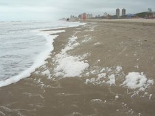 Villa Gesell beach after the storm