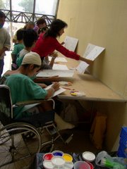 Con Niños enfermos, Hospital Juare, Mejico DF. 2005.