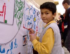 Marruecos, Con niños Ciudad de Oushda, 2004.