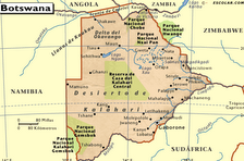 Mapa de Botswana