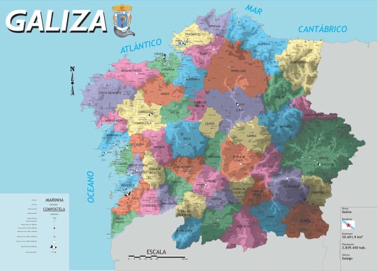 mapa gallego nacionalista