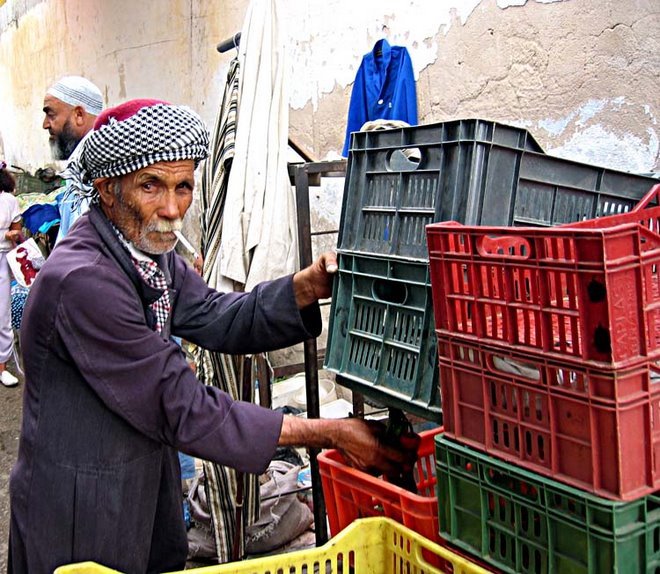 Mercado na Tunísia
