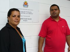Diretor Presidente Ogan Marcão e a Secretária Executiva  Beta Amaral.
