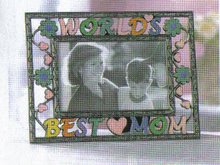 Colorful "Worlds Best Mom" Frame