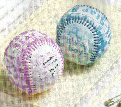 Birth Announcment Baseballs