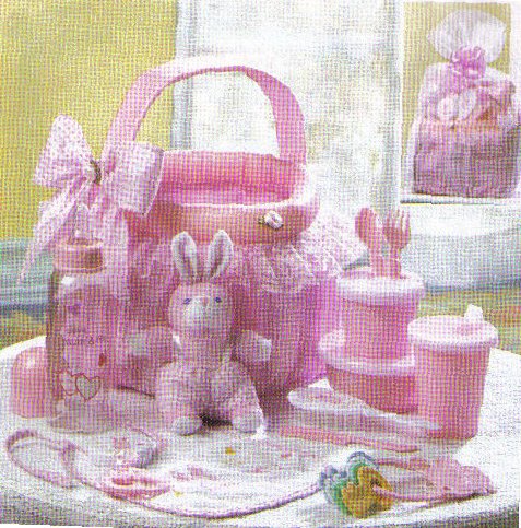 Baby Gift Basket Set In Pink
