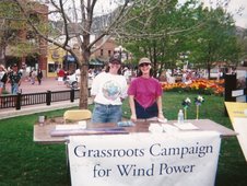 Rudd Mayer and Susan Innis table for wind in Boulder, CO