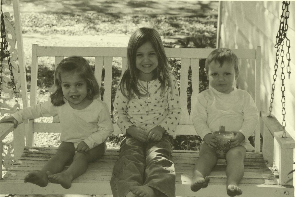 Swinging on Nanny's porch