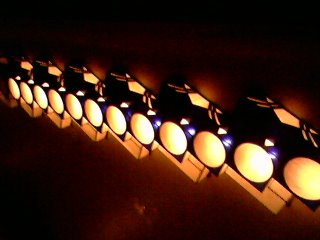 Art deco lights at Flatiron Lounge