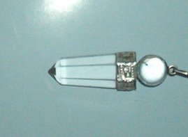 faceted quartz crystal pendant