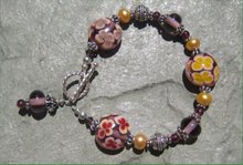 Purple and Gold Lampwork