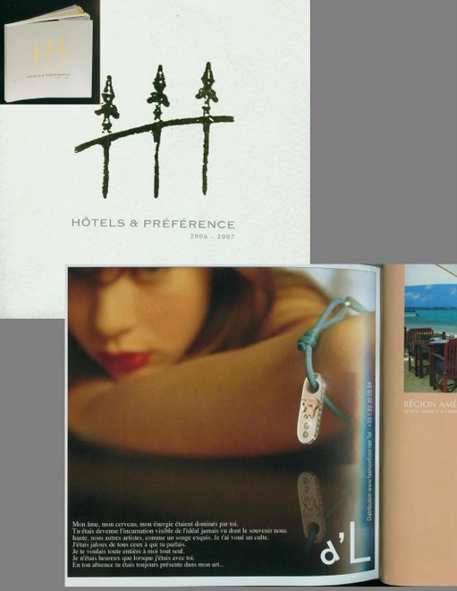 Hôtels & Préférence - édition 2006 - publicité d'L