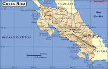 mapa de COSTA RICA
