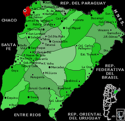 Mapa Santa Lucia Provincia de Corrientes