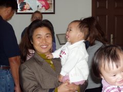 Jade Lin with her nanny, the 2nd day after we got her. We had to go back to the Civil Affairs