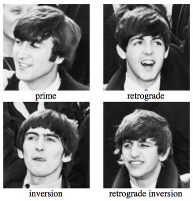 The Beatles--John (Prime), Paul (Retrograde), George (Inversion), Ringo (Retrograde Inversion)
