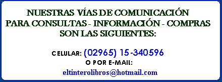 AGENDÁ NUESTROS DATOS!!!