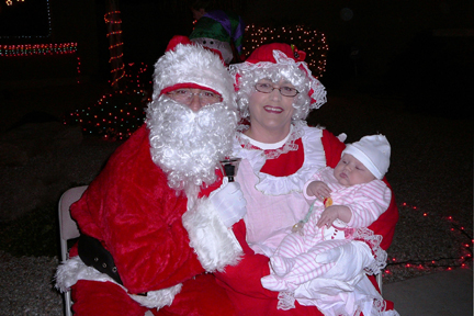 Santa Claus and Mrs. Claus with Jenna