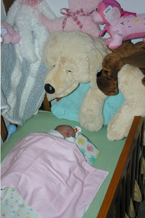 Jenna's First Night at Home, and in Her Big Girl Crib!