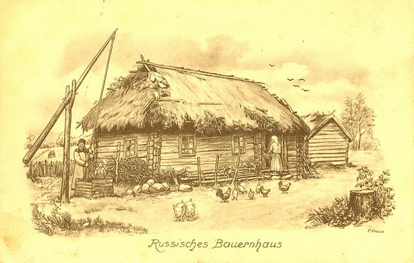 Russisches Bauernhaus 1916