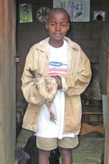 Godfrey With His Chicken