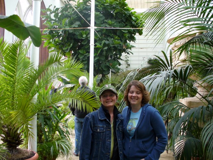 My oldest daughter Alexandria and me in the conservatory on the Castle grounds.