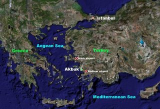 Akbuk location map Aegean Turkey