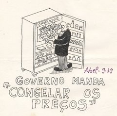 Cartun para jornal, de Abel Fernandes