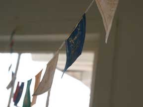 Prayer Flag my friend Shirley hung in my studio