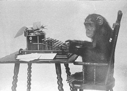 monkey at keyboard