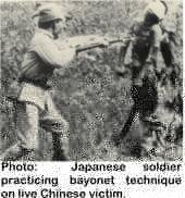Bayonet practice on Chinese victims