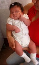Anne Pearce at 9 days old