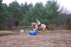 Jumping in our outdoor ring