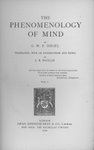 The Phenomenology of Mind, 1910