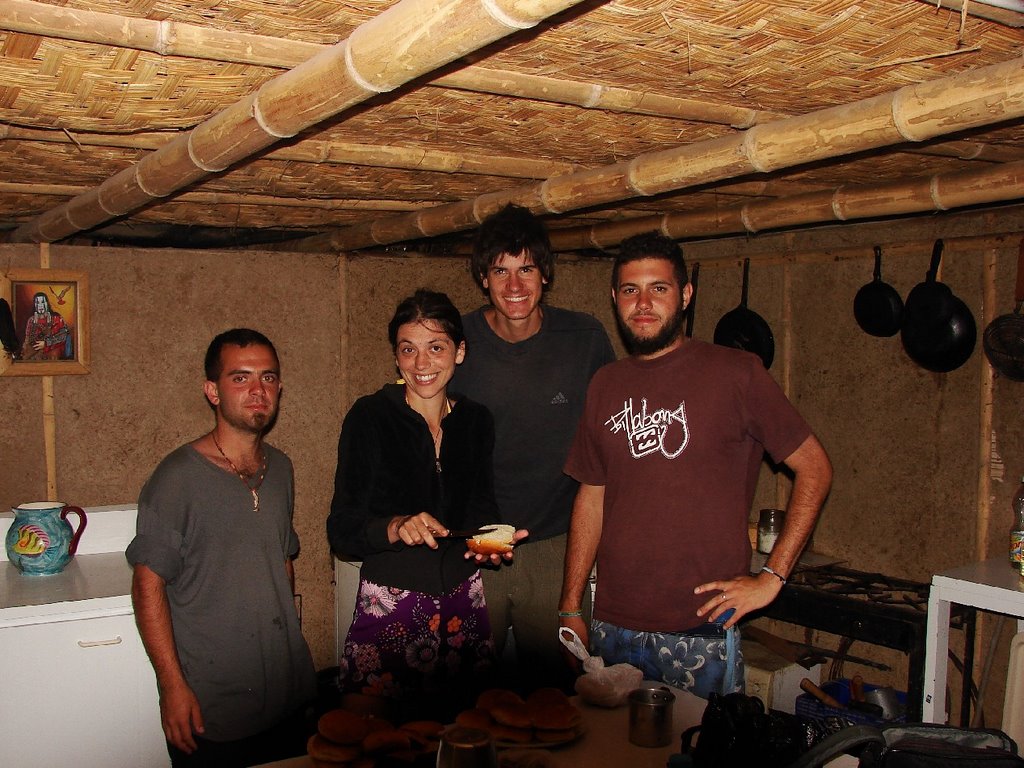 Preparando las pizzas