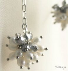 Starburst - pearl cluster earrings