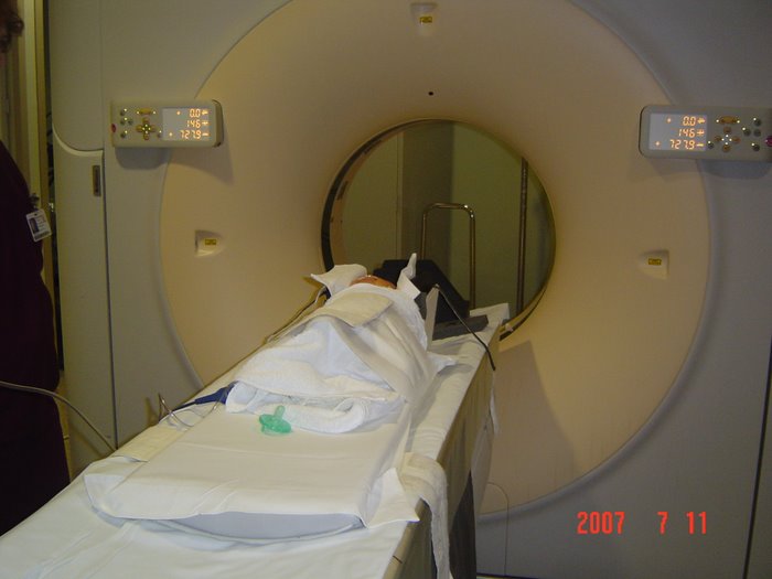 In the CT scanner