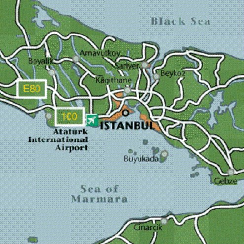 Istanbul-Constantinople Map