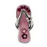 18K White Gold Flip Flop Pendant with Austrian Crystals