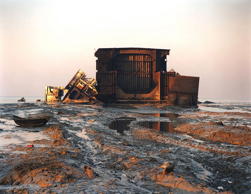 Remains of old oil tanker