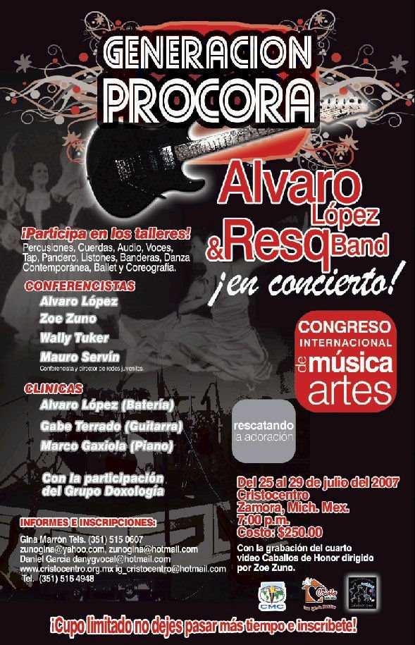 Congreso Internacional de Artes, organizado por Cristo Centro de Zamora, Mexico.
