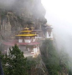 Buddhist Temple in Mountains
