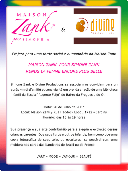 TARDE DE SOLIDARIEDADE NA MAISON ZANK