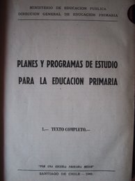Aporte de la redacción de Planes y Programas para Educación Primaria (1949)