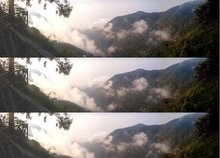 La neblina desde el cerro El  Avila... en Caracas