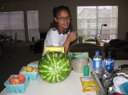 Gin Rummy With a Watermelon