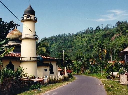 Islamic Mosque on the way from Liwa to Danau Ranau, Lampung