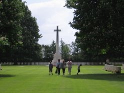 Family in British Cemetary Normandy